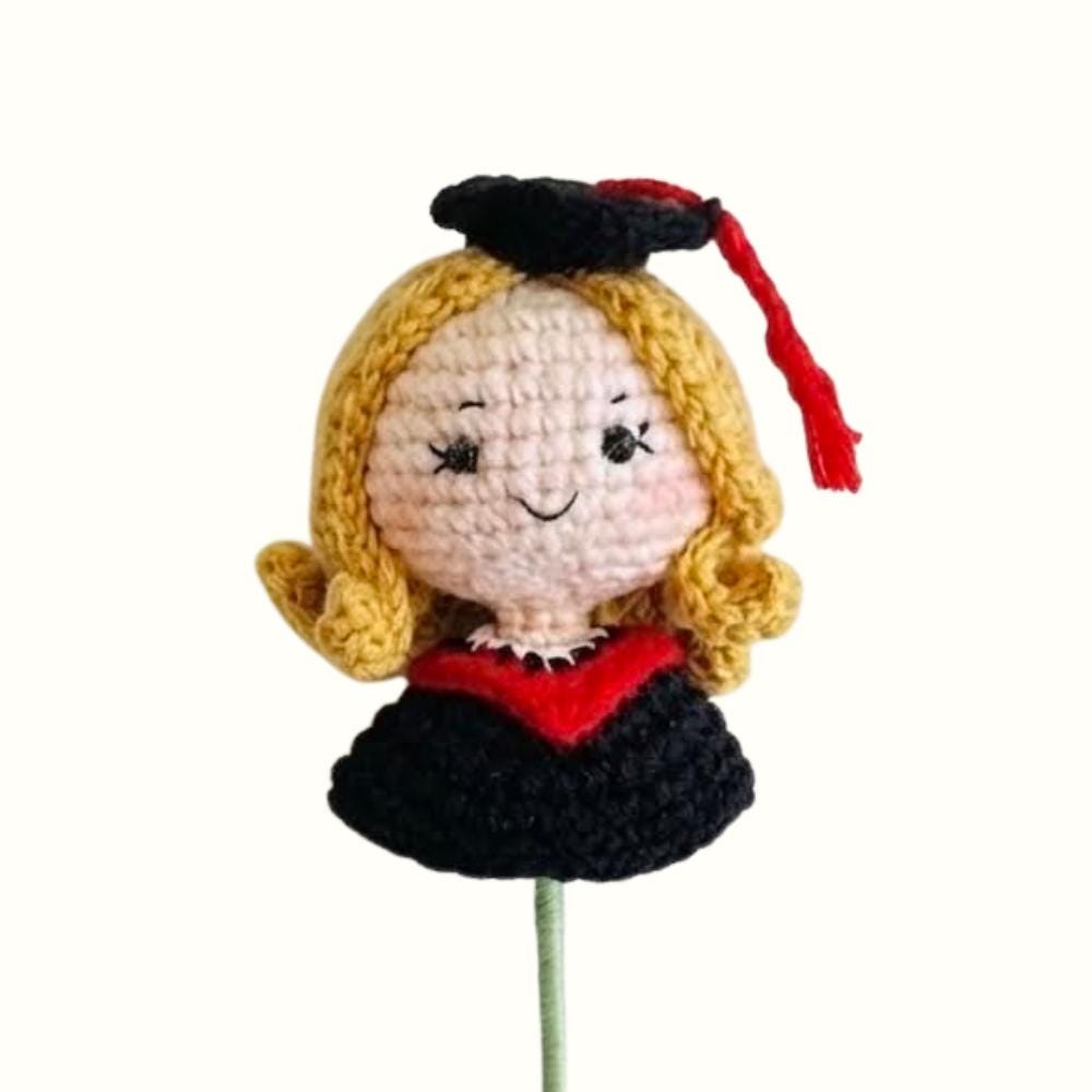 Crochet Grads Dolls - Handmade Gifts for Her or Him - Graduation Keepsake - Personalized Grad Gifts with Custom Grad Dolls